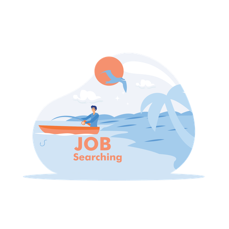 HR manager finding new employee for vacant seat  Illustration