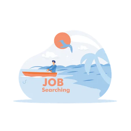 HR manager finding new employee for vacant seat  Illustration