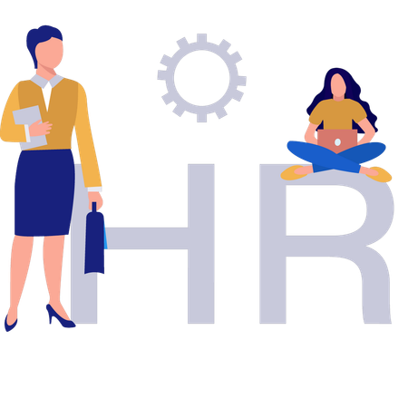 HR people are taking interviews  Illustration