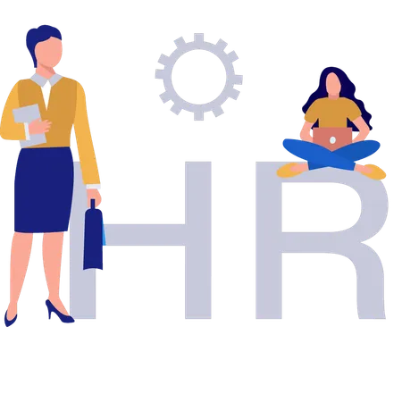 HR people are taking interviews  Illustration