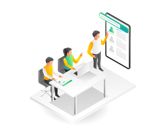 HR selecting best candidate  Illustration