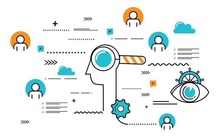 HR sucht neue Mitarbeiter  Illustration