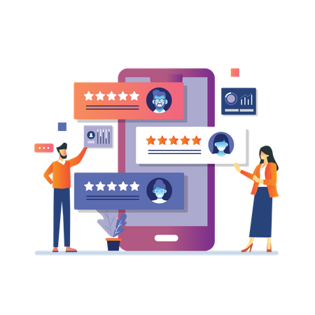 HR team filtering the best candidates  Illustration