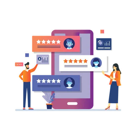 HR team filtering the best candidates  Illustration