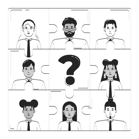 HR-Team-Puzzle mit fehlendem Teil  Illustration