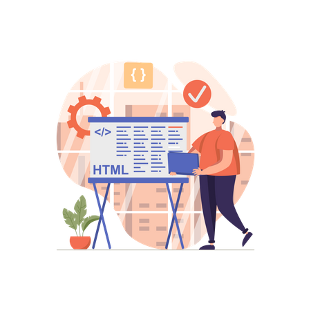 Desenvolvedor HTML  Ilustração