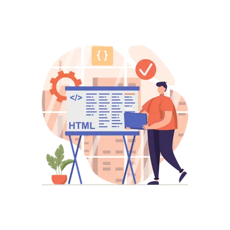 Desenvolvedor HTML  Ilustração