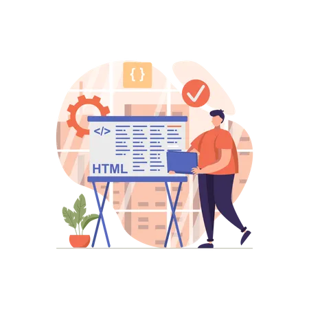 HTML-Entwickler  Illustration