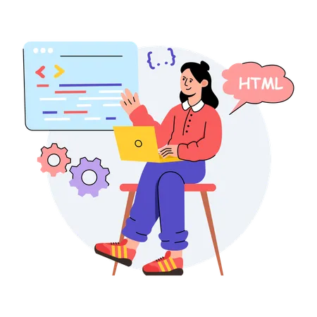 Programador HTML  Ilustração