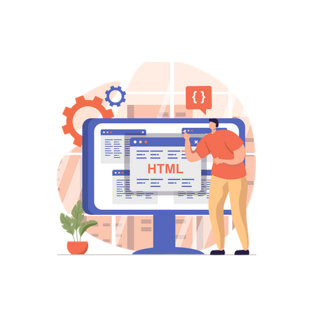 Programador HTML  Ilustração