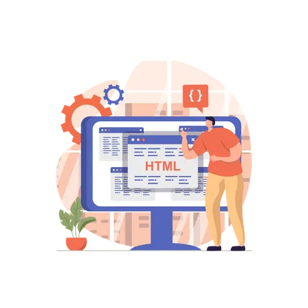Programador HTML  Ilustração