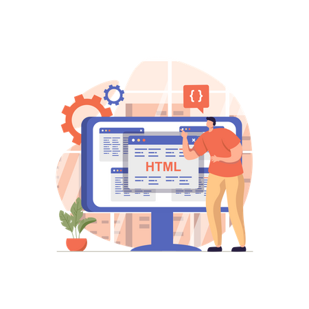 Html Programmer  Illustration