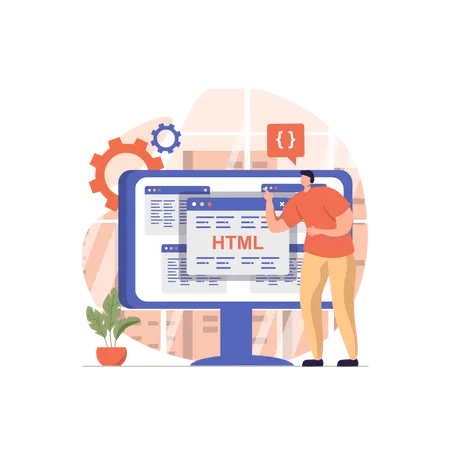 Html Programmer  Illustration