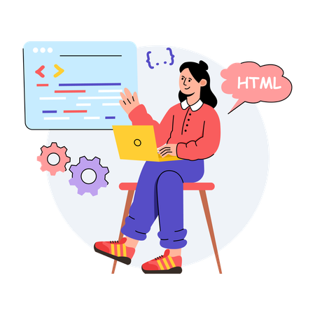 Html Programmer  Illustration