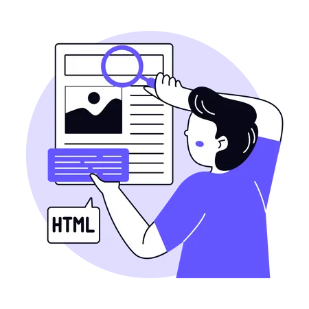 HTML Programmer  Illustration