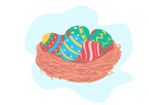 Huevos para pascua  Ilustración