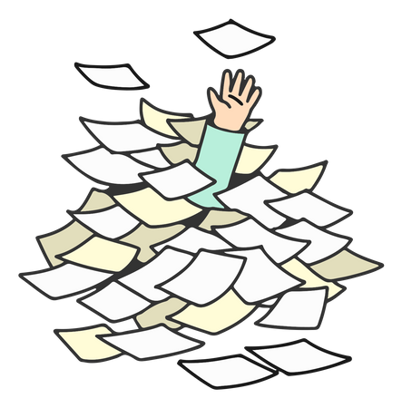 Huge workload  イラスト