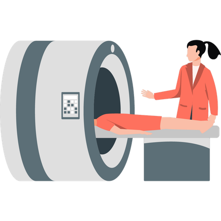 Human body scanning mir machine  Illustration