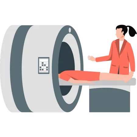 Human body scanning mir machine  Illustration