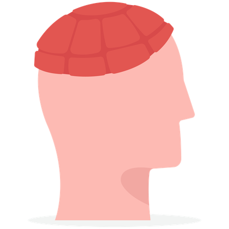 Human brain showing ideas  Illustration