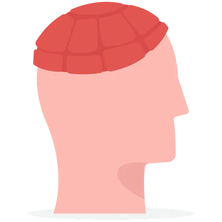 Human brain showing ideas  Illustration