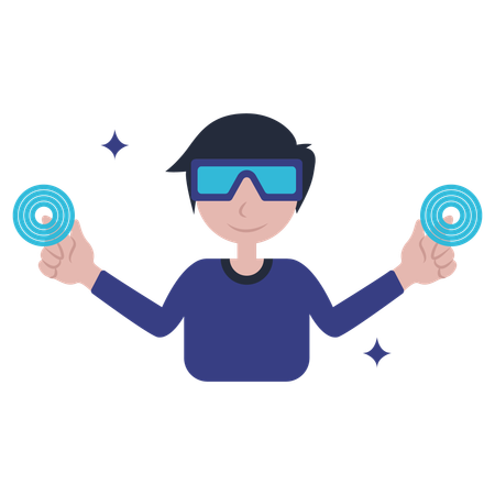 Human Click Metaverse  Illustration