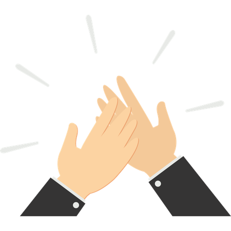 Human hands clapping  Illustration