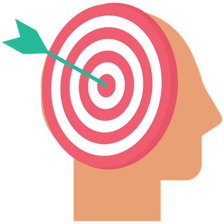Human head with an arrow  Illustration