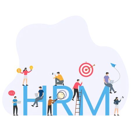 Human resource management target  Illustration