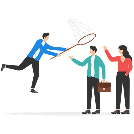 Human resources finding the right candidate for job vacancy  Illustration