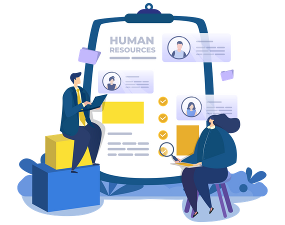 Human resources team Illustration