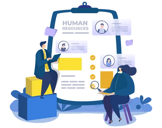 Human resources team  Illustration