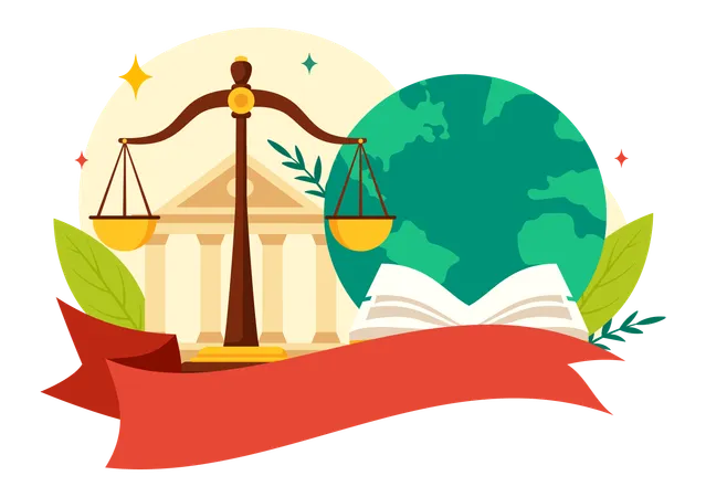 World Day Of Social Justice Vector Illustration With Scales Or Hammer For A Just Relationship And Injustice Protection In Flat Cartoon Background Illustration