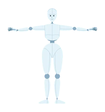 Humanoid robot exercising  Illustration