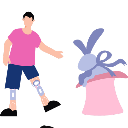 Humanoid robot is doing magic Illustration