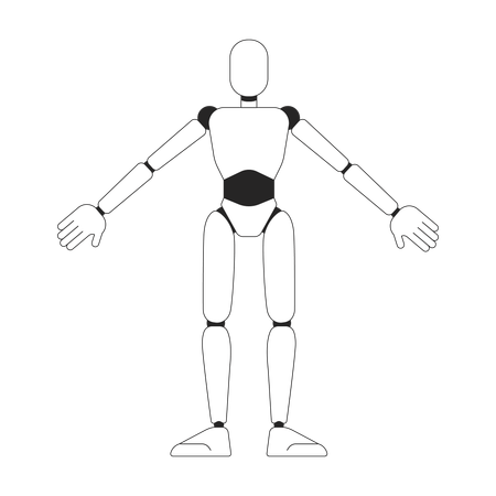 Humanoid robot model  Illustration