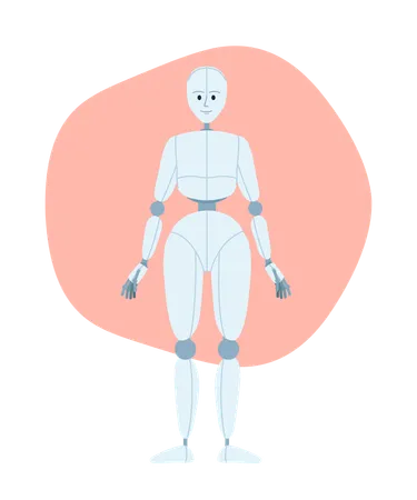 Humanoid robot standing pose  Illustration