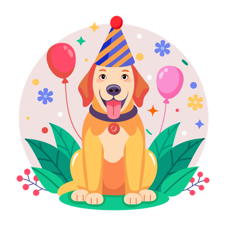 Hundeparty  Illustration