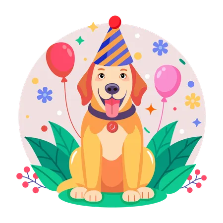 Hundeparty  Illustration