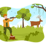 illustration for hunting gun