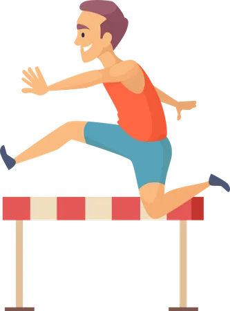 Hurdle race  Illustration