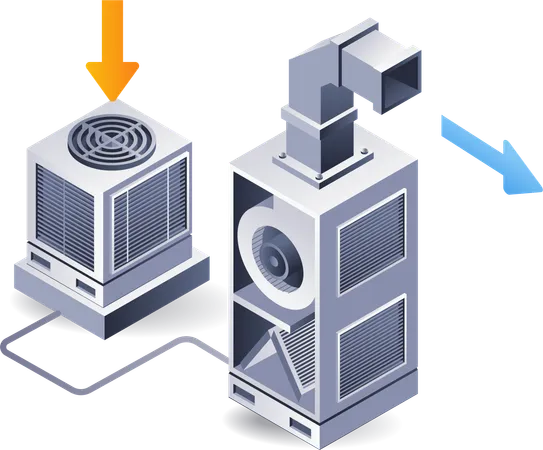 HVAC blower system installation  Illustration