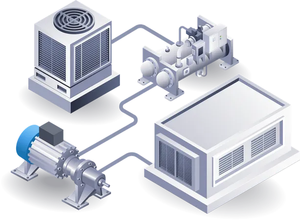 Hvac Network Blower System  Illustration