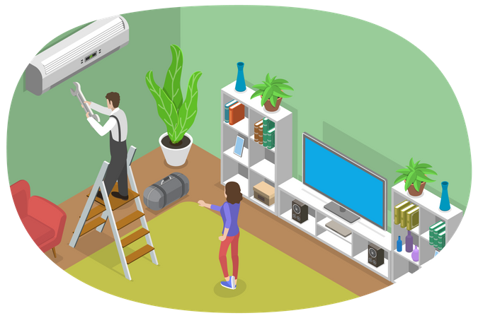 HVAC Repair Service  Illustration