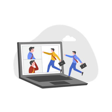 Hybrid work  Illustration