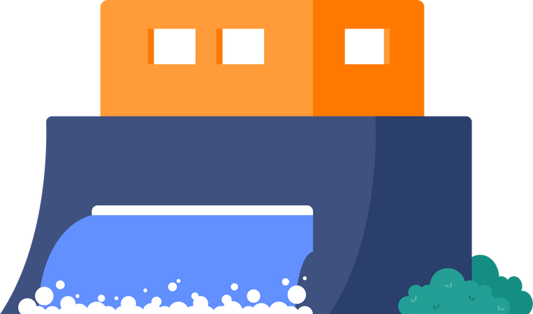 Hydro energy for alternative energy  Illustration