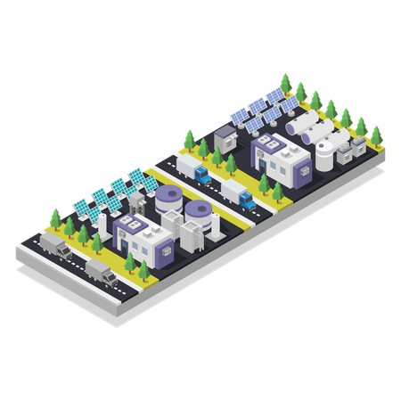 Hydrogen Fuel Cell  Illustration