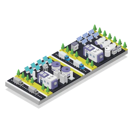 Hydrogen Fuel Cell  Illustration