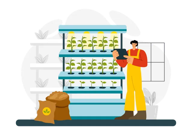 Hydroponics Technology  Illustration