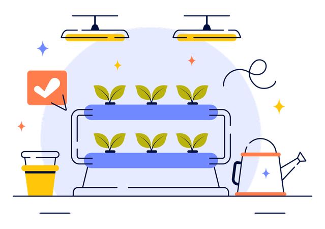 Hydroponics Technology  Illustration